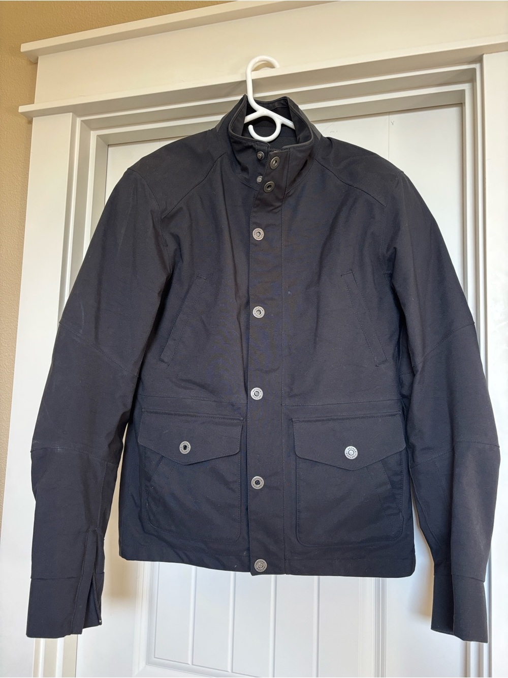 AETHER Men’s Onyx Black Motorcycle Padded Waterproof Zip-Front Jacket